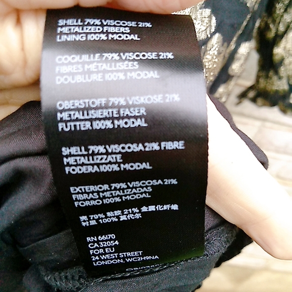 Anthropologie | Gold and black metallic tunic mini dress size xs - Picture 2 of 5